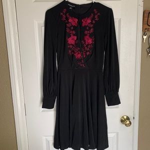Fit and flare vintage dress with floral design